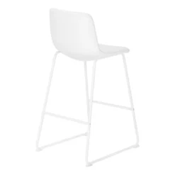 Monarch Specialties Office Chair, Bar Height, Standing, Computer Desk, Work, White Leather Look, White Metal, Contemporary, Modern -office furniture sale 0bf094b1eab0e9640103e25699e09fa0d3