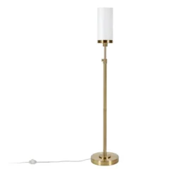 Frieda 66" Tall Floor Lamp With Glass Shade In Brass/White Milk -office furniture sale 0c040bab11d7fb8c4bb8ae8de55bf4f62a