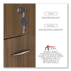 Alera Valencia Series Mobile Pedestal, Left Or Right, 2 Legal/Letter-Size File Drawers, Modern Walnut, 15.38" X 20" X 26.63" -office furniture sale 0c0e26fc0a6d64797ced631b649cae3ba1