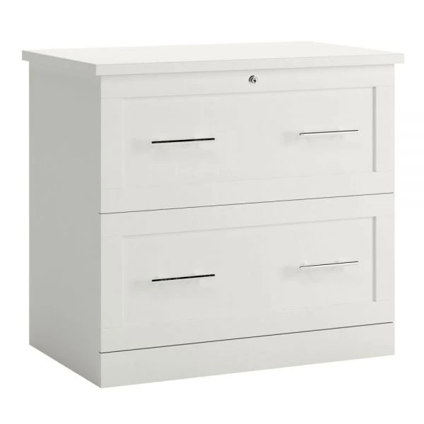 2-Drawer 30"W Lateral File Cabinet, White 3 2-Drawer 30"W Lateral File Cabinet, White - Image 3