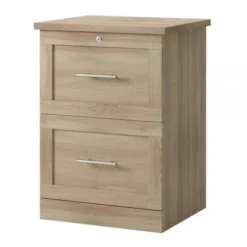 2-Drawer 17"D Vertical File Cabinet, Spring Oak