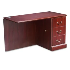HON 94000 Series "L" Workstation Right Return, 48w X 24d X 29.5h, Mahogany