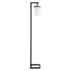 Shiloh 68" Tall Floor Lamp With Glass Shade In Blackened Bronze /White Milk