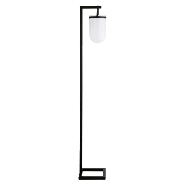 Shiloh 68" Tall Floor Lamp With Glass Shade In Blackened Bronze /White Milk 1 Shiloh 68" Tall Floor Lamp With Glass Shade In Blackened Bronze /White Milk