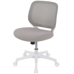 Adley Mesh/Fabric Low-Back Task Chair, Gray/White, BIFMA Certified -office furniture sale 0e3102739d0a02211b91e02647a5875c97