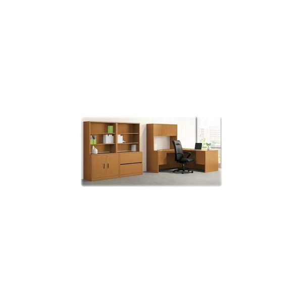 HON 10500 Series Kneespace Credenza With 3/4-Height Pedestals, 60w X 24d X 29.5h, Harvest 3 HON 10500 Series Kneespace Credenza With 3/4-Height Pedestals, 60w X 24d X 29.5h, Harvest - Image 3