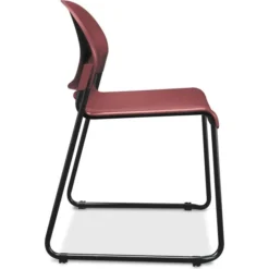 HON GuestStacker High Density Chairs, Supports 300 Lb, 17.5" Seat Height, Mulberry Seat, Mulberry Back, Black Base, 4/Carton -office furniture sale 0f2914a4bb31ad5e4bc3c9fb1c0c13a3d4