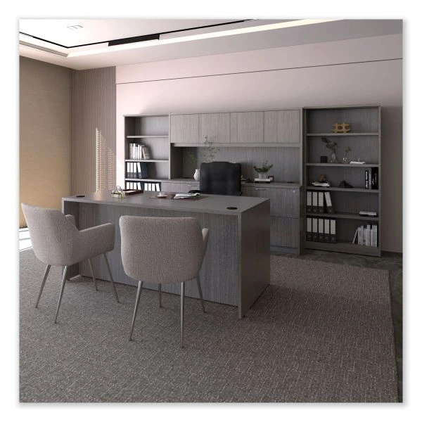 Alera Valencia Series Full Pedestal File, Left Or Right, 2 Legal/Letter-Size File Drawers, Gray, 15.63" X 20.5" X 28.5" 6 Alera Valencia Series Full Pedestal File, Left Or Right, 2 Legal/Letter-Size File Drawers, Gray, 15.63" X 20.5" X 28.5" - Image 6