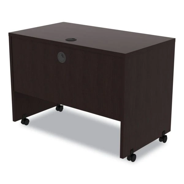 Alera Valencia Series Mobile Workstation Desk, 41.38" X 23.63" X 30", Espresso 4 Alera Valencia Series Mobile Workstation Desk, 41.38" X 23.63" X 30", Espresso - Image 4