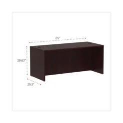 Alera Valencia Series Straight Front Desk Shell, 65" X 29.5" X 29.63", Mahogany -office furniture sale 100343174fa5bd89fd94878391a90d7229