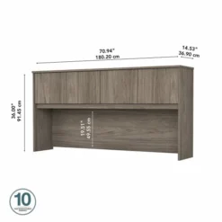 Bush Business Furniture Hybrid 72W Desk Hutch In Modern Hickory -office furniture sale 1006a641feafbfe5ae3ddd7a5bf0ff3ccc