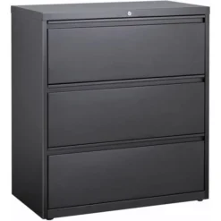 Lorell Hanging File 3 Drawer Lateral File Cabinet, Letter/Legal/A4, 36" Wide, Charcoal