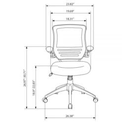 Calusa Mesh Mid-Back Manager's Chair, Black, BIFMA Certified -office furniture sale 1046b812e6cabd0ad42daf764c46f2a665