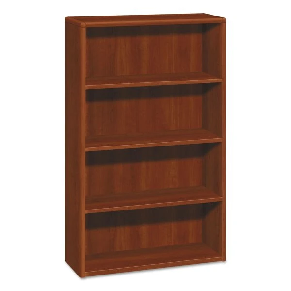 HON 10700 Series Wood Bookcase, Four-Shelf, 36w X 13.13d X 57.13h, Cognac 1 HON 10700 Series Wood Bookcase, Four-Shelf, 36w X 13.13d X 57.13h, Cognac