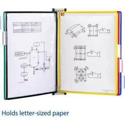 Tarifold, Inc. Wall Unit Reference Starter Set, Five Wire-Reinforced Pockets -office furniture sale 11228e8c3da5afc03cc5a2eef16ae92b25