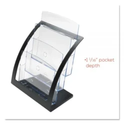 Deflecto 3-Tier Literature Holder, Leaflet Size, 11.25w X 6.94d X 13.31h, Black 9 Deflecto 3-Tier Literature Holder, Leaflet Size, 11.25w X 6.94d X 13.31h, Black -office furniture sale 116deb18a170b1316bdc6c79483f53170d