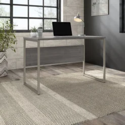 Bush Business Furniture Hybrid 48W X 24D Computer Table Desk With Metal Legs In Platinum Gray -office furniture sale 118df21669f781d67b9b351a9e12465e0d