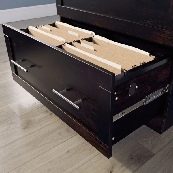 2-Drawer 30"W Lateral File Cabinet, Peppered Black 7 2-Drawer 30"W Lateral File Cabinet, Peppered Black - Image 7