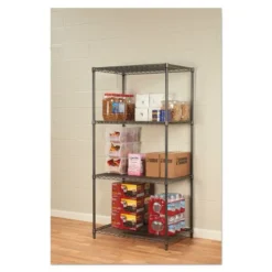 Alera Wire Shelving Starter Kit, Four-Shelf, 36w X 24d X 72h, Black Anthracite 19 Alera Wire Shelving Starter Kit, Four-Shelf, 36w X 24d X 72h, Black Anthracite -office furniture sale 1247fd98aa6683ff661e852835997eb65c