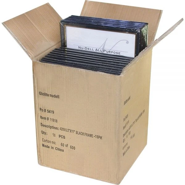 NuDell EZ Mount Document Frame With Trim Accent And Plastic Face, Plastic, 8.5 X 11 Insert, Black/Gold, 18/Carton 5 NuDell EZ Mount Document Frame With Trim Accent And Plastic Face, Plastic, 8.5 X 11 Insert, Black/Gold, 18/Carton - Image 5