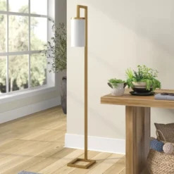 Malva 67.75" Tall Floor Lamp With Glass Shade In Brass/White Milk -office furniture sale 1269e46144a35d8c499cbcfe56c50e3ee0