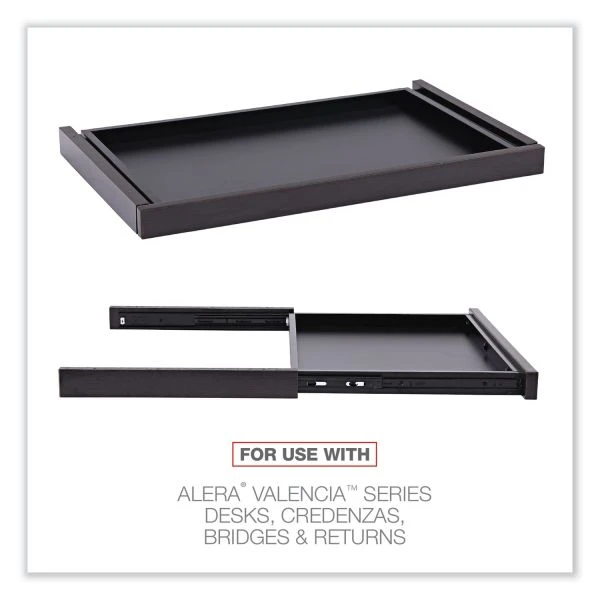 Alera Valencia Series Center Drawer, Laminate, 24.5w X 15d X 2h, Espresso 3 Alera Valencia Series Center Drawer, Laminate, 24.5w X 15d X 2h, Espresso - Image 3