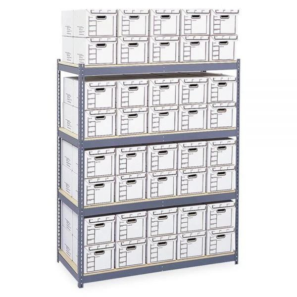 Safco Steel Pack Archival Shelving, 69w X 33d X 84h, Gray 8 Safco Steel Pack Archival Shelving, 69w X 33d X 84h, Gray - Image 8