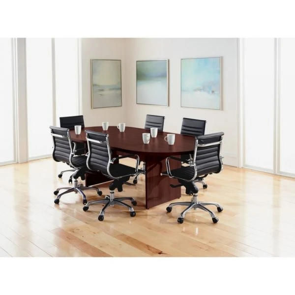 Lorell Chateau Series Mahogany 6' Oval Conference Table 3 Lorell Chateau Series Mahogany 6' Oval Conference Table - Image 3