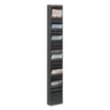 Safco Steel Magazine Rack, 23 Compartments, 10w X 4d X 65.5h, Black