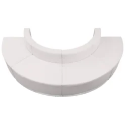 HERCULES Alon Series Melrose White LeatherSoft Reception Configuration, 4 Pieces
