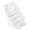 Deflecto 4-Compartment DocuHolder, Booklet Size, 6.88w X 6.25d X 10h, Clear
