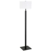 Flaherty 62.32" Tall Floor Lamp With Fabric Shade In Blackened Bronze/White