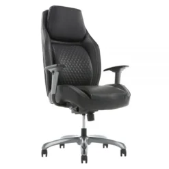 Shaquille O'Neal Zephyrus Ergonomic Bonded Leather High-Back Executive Chair, Black