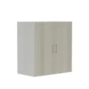 Mirella Wood Door Storage Cabinet, White Ash