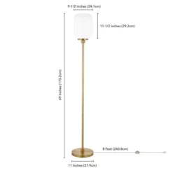 Agnolo 69" Tall Floor Lamp With Glass Shade In Brass/White Milk 9 Agnolo 69" Tall Floor Lamp With Glass Shade In Brass/White Milk -office furniture sale 135e08af2855f22a1352cba90efc2f78ea
