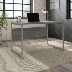 Bush Business Furniture Hybrid 48W X 30D Computer Table Desk With Metal Legs In Platinum Gray -office furniture sale 13c1c77bdf37b285c470b24107cf2055d5