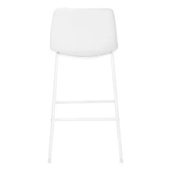 Monarch Specialties Office Chair, Bar Height, Standing, Computer Desk, Work, White Leather Look, White Metal, Contemporary, Modern -office furniture sale 13d595881d8c81a92c8ca520636ccf2f43