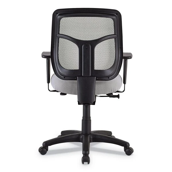 Eurotech Apollo Mid-Back Mesh Chair, 18.1" To 21.7" Seat Height, Silver Seat, Silver Back, Black Base 7 Eurotech Apollo Mid-Back Mesh Chair, 18.1" To 21.7" Seat Height, Silver Seat, Silver Back, Black Base - Image 7