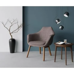 Cronkite Accent Chair In Grey And Walnut -office furniture sale 140fa87a56d035f6dc9ba5893df22187af