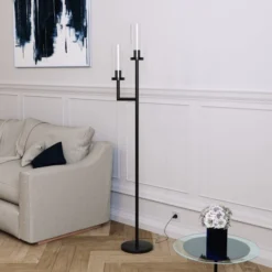 Basso 2-Light Torchiere Floor Lamp With Glass Shade In Blackened Bronze/Clear 11 Basso 2-Light Torchiere Floor Lamp With Glass Shade In Blackened Bronze/Clear -office furniture sale 14ab33010a04cb6674aa4d0c97ce5caac7