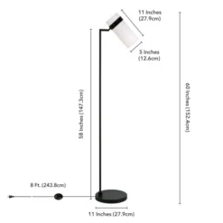 Marsden 60" Tall Floor Lamp With Fabric Shade In Blackened Bronze/White 7 Marsden 60" Tall Floor Lamp With Fabric Shade In Blackened Bronze/White -office furniture sale 14b61b32f95282aaa77e96cc37593bcdcb