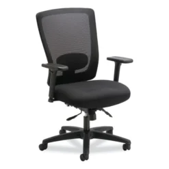 Alera Envy Series Mesh Mid-Back Multifunction Chair, Supports Up To 250 Lb, 17" To 21.5" Seat Height, Black