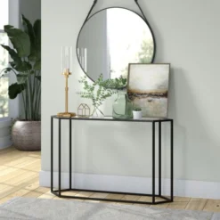 Frieda 26.68" Tall Table Lamp With Glass Shade In Brass/Clear -office furniture sale 14d84f807318e576b5ddeabe73732a7a11