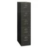 HON 310 Series 5-Drawer Vertical Metal File Cabinet, Letter, 60" Height, Full-Suspension, Charcoal