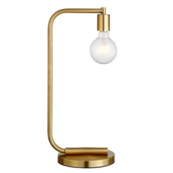 Morgan 20.5" Tall Arc Table Lamp With No Shade In Brass/No Shade