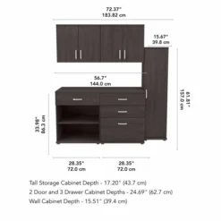 Bush Business Furniture Universal 72W 5 Piece Modular Storage Set With Floor And Wall Cabinets In Storm Gray 12 Bush Business Furniture Universal 72W 5 Piece Modular Storage Set With Floor And Wall Cabinets In Storm Gray -office furniture sale 158cb607d742cc1b504f008da1165e8001
