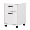 Bush Furniture Key West 2 Drawer Mobile File Cabinet In Pure White Oak