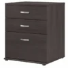 Bush Business Furniture Universal Floor Storage Cabinet With Drawers In Storm Gray