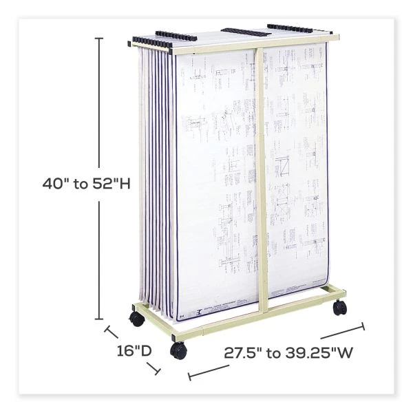 Safco Mobile Vertical File Cart 5 Safco Mobile Vertical File Cart - Image 5