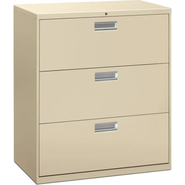 HON 600 Series Three-Drawer Lateral File, Letter/Legal/A4, 36w X 18d, Putty 1 HON 600 Series Three-Drawer Lateral File, Letter/Legal/A4, 36w X 18d, Putty